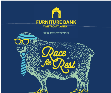 Race for Rest illustrated sheep event artwork